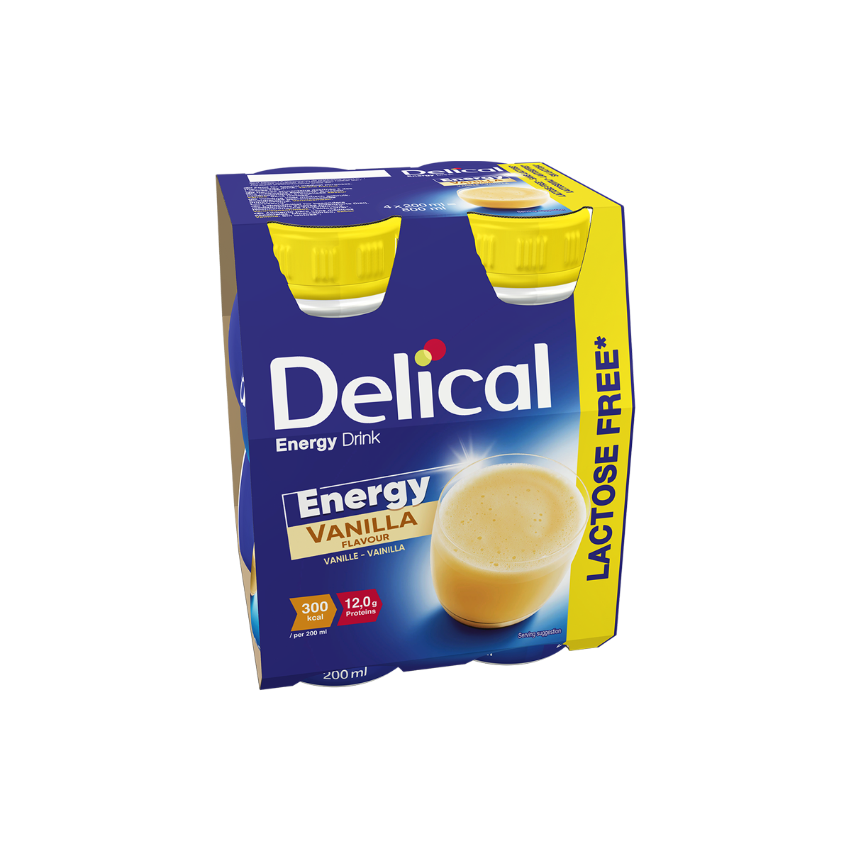 Delical Energy Drink (nắp vàng) - 4 chai (lọ)/lốc