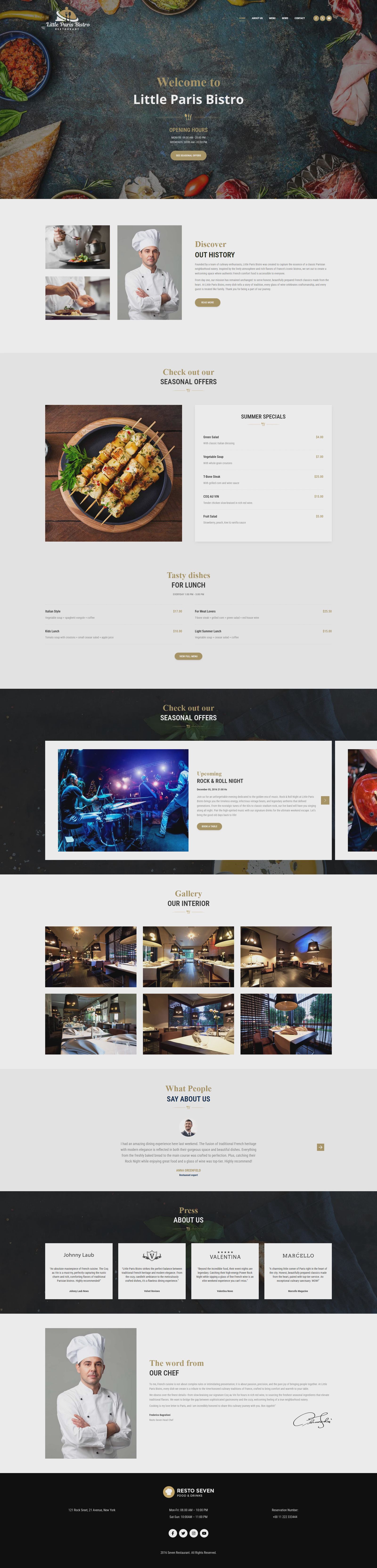 Ảnh xem trước giao diện Little Paris Bistro_V2D