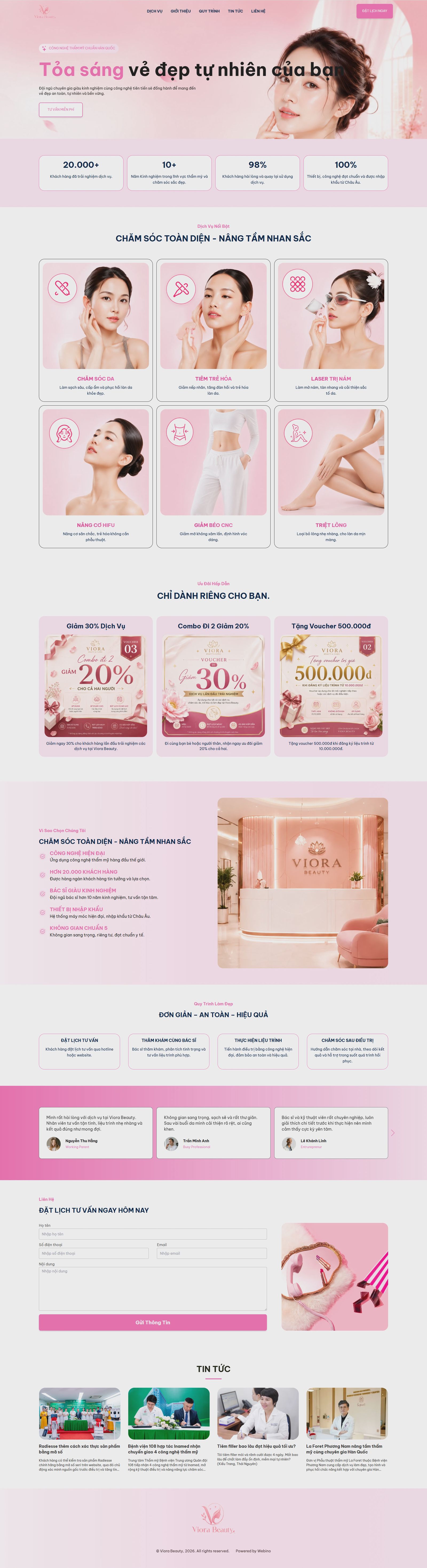 Ảnh xem trước giao diện Viora Beauty