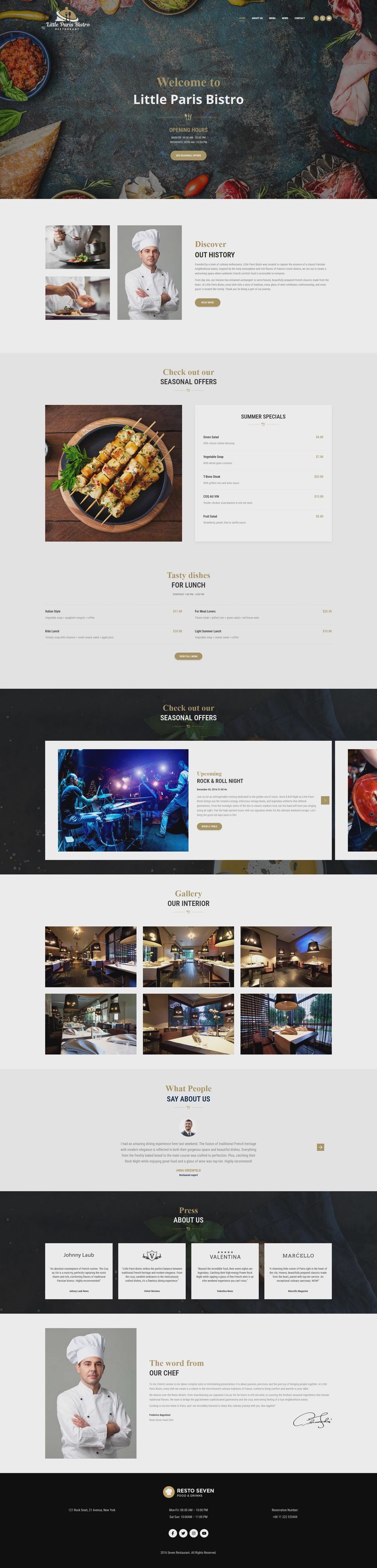 Ảnh xem trước giao diện Little Paris Bistro_V2D