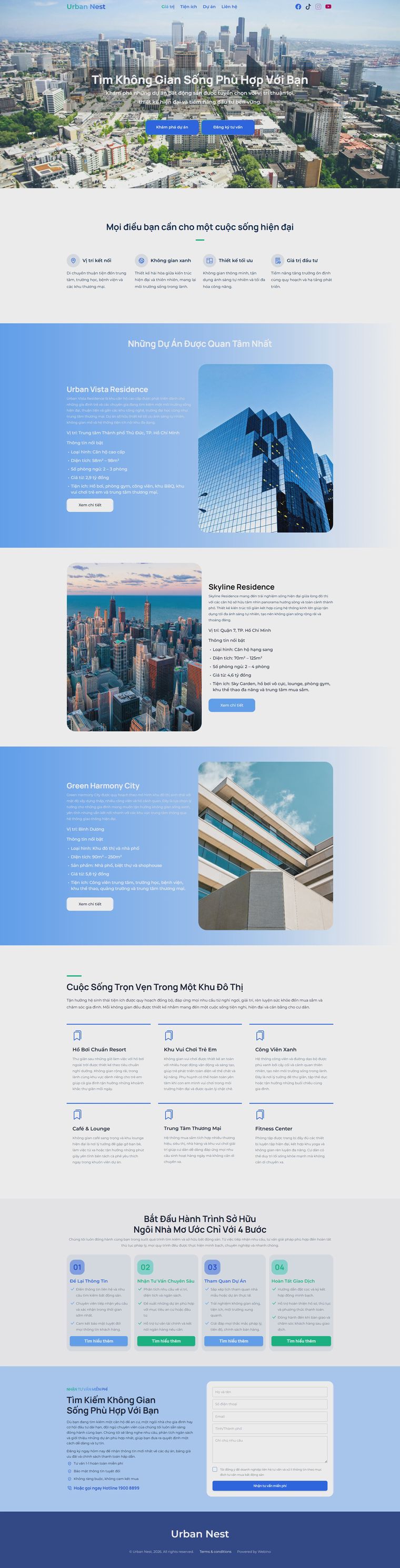 Ảnh xem trước giao diện UrbanNest