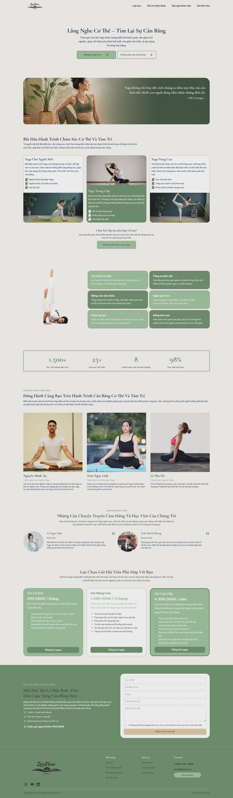 Ảnh xem trước giao diện ZenFlow Yoga