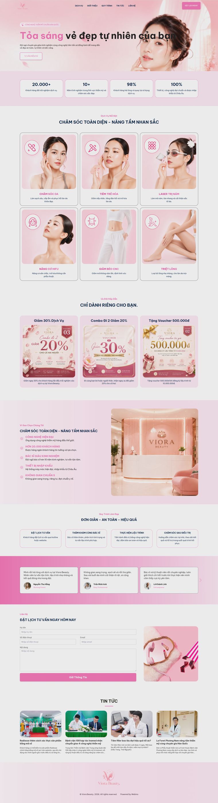 Ảnh xem trước giao diện Viora Beauty