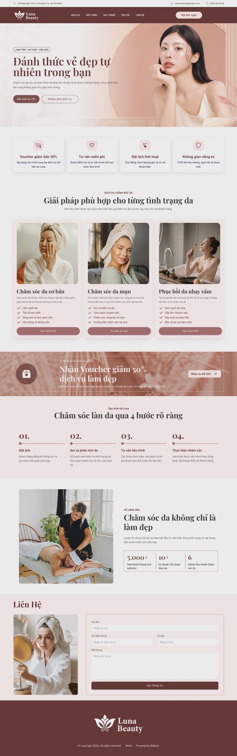 Ảnh xem trước giao diện Luna Beauty