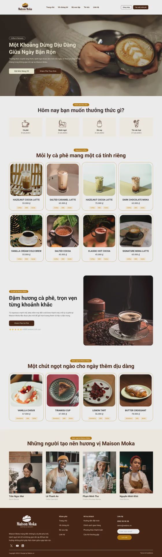 Ảnh xem trước giao diện Maison Moka