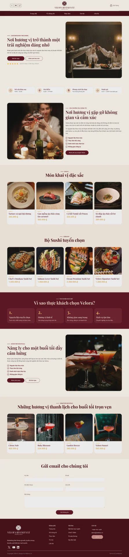 Ảnh xem trước giao diện Velora Restaurant